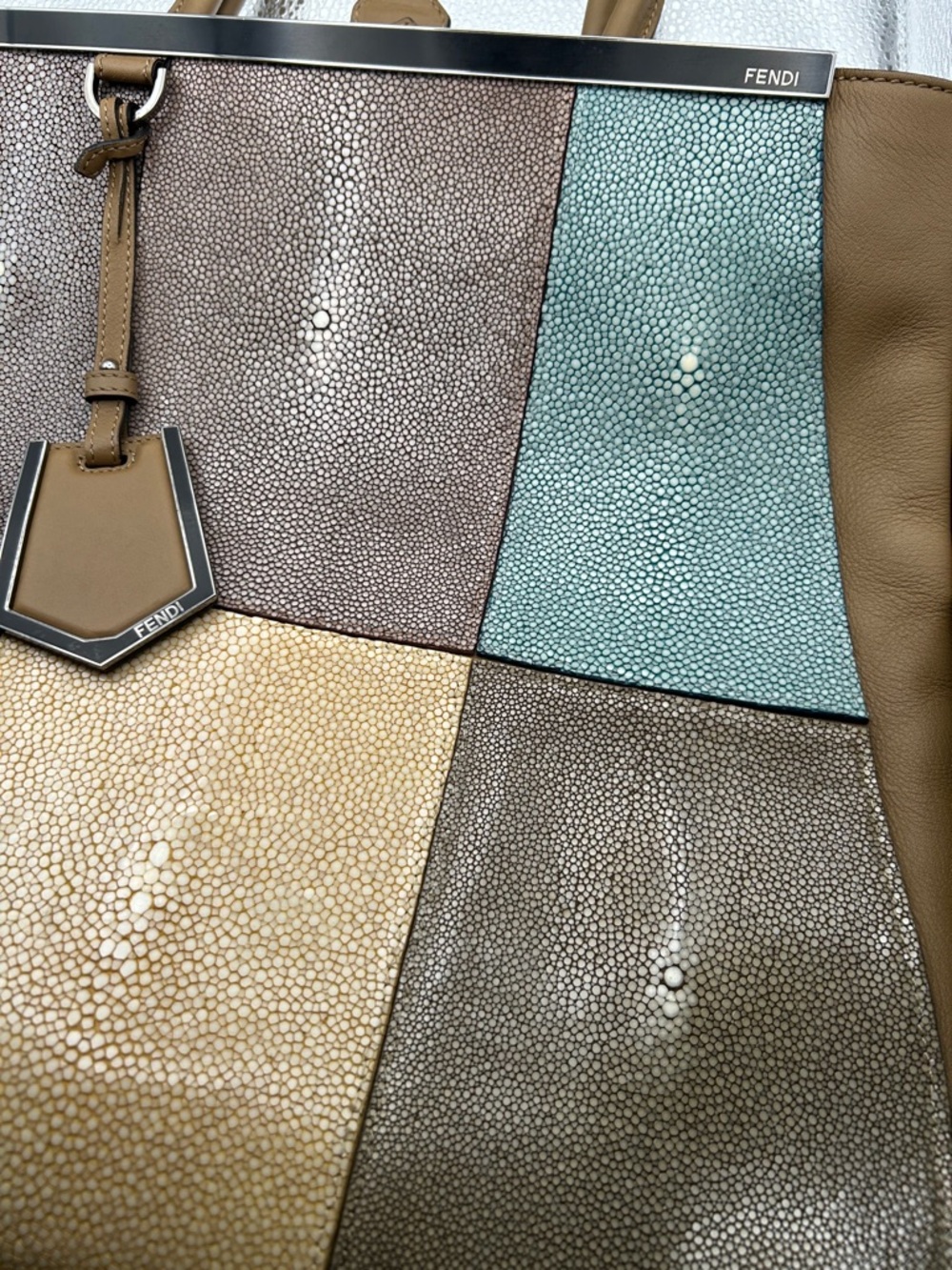 Fendi: a Shagreen 2Jours Tote - Picture 11 of 16